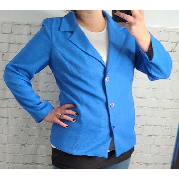 Vintage Light Blue Nino Wong California Blazer - Picture 2 of 15